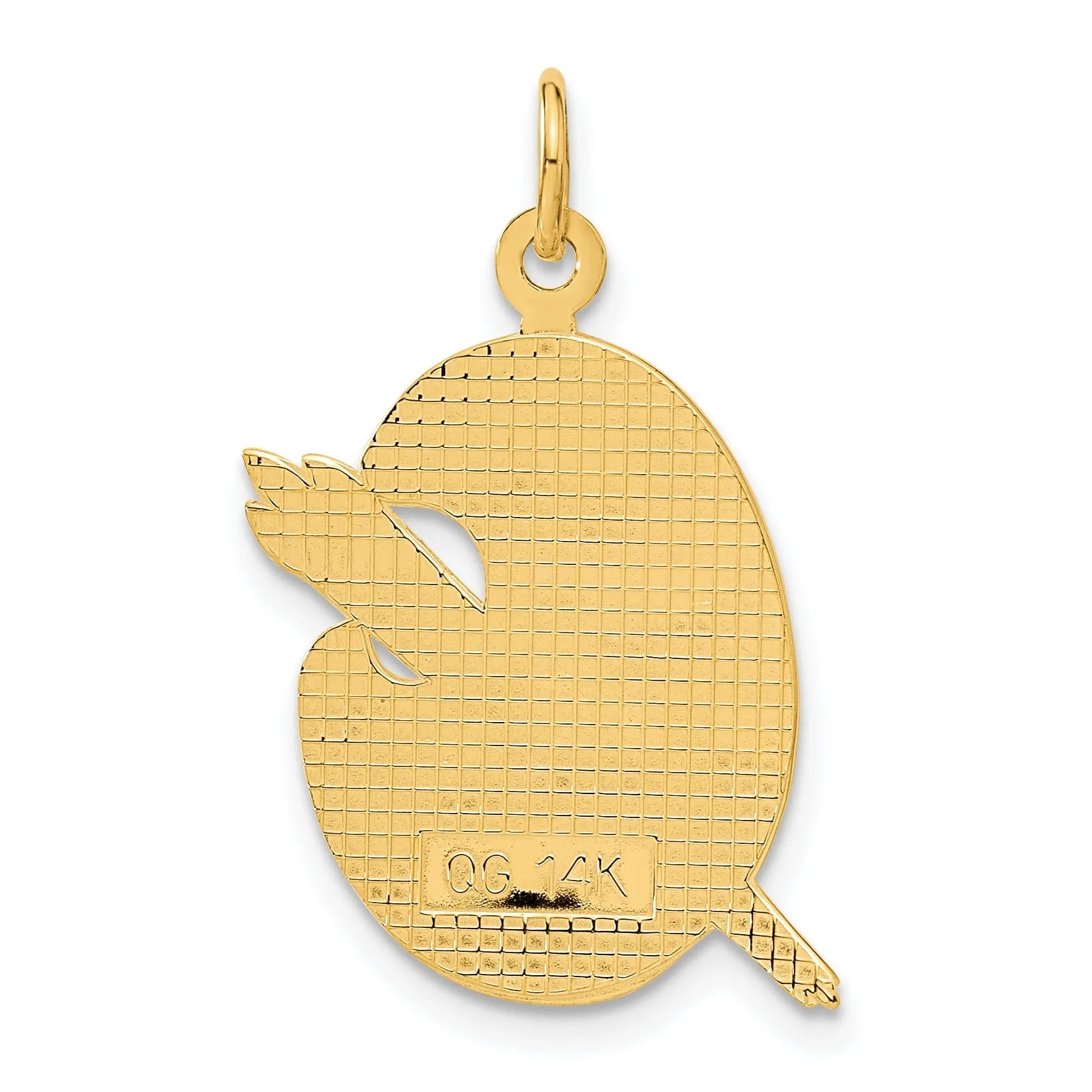 14k Yellow Gold Enameled Artist Palette Charm