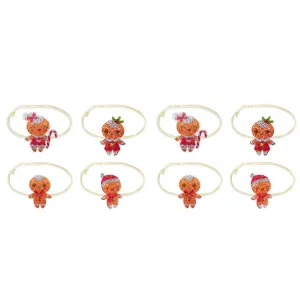 4PCS Diamond Painting Xmas Hanging Ornament Drapes Rope (Gingerbread Man #1)