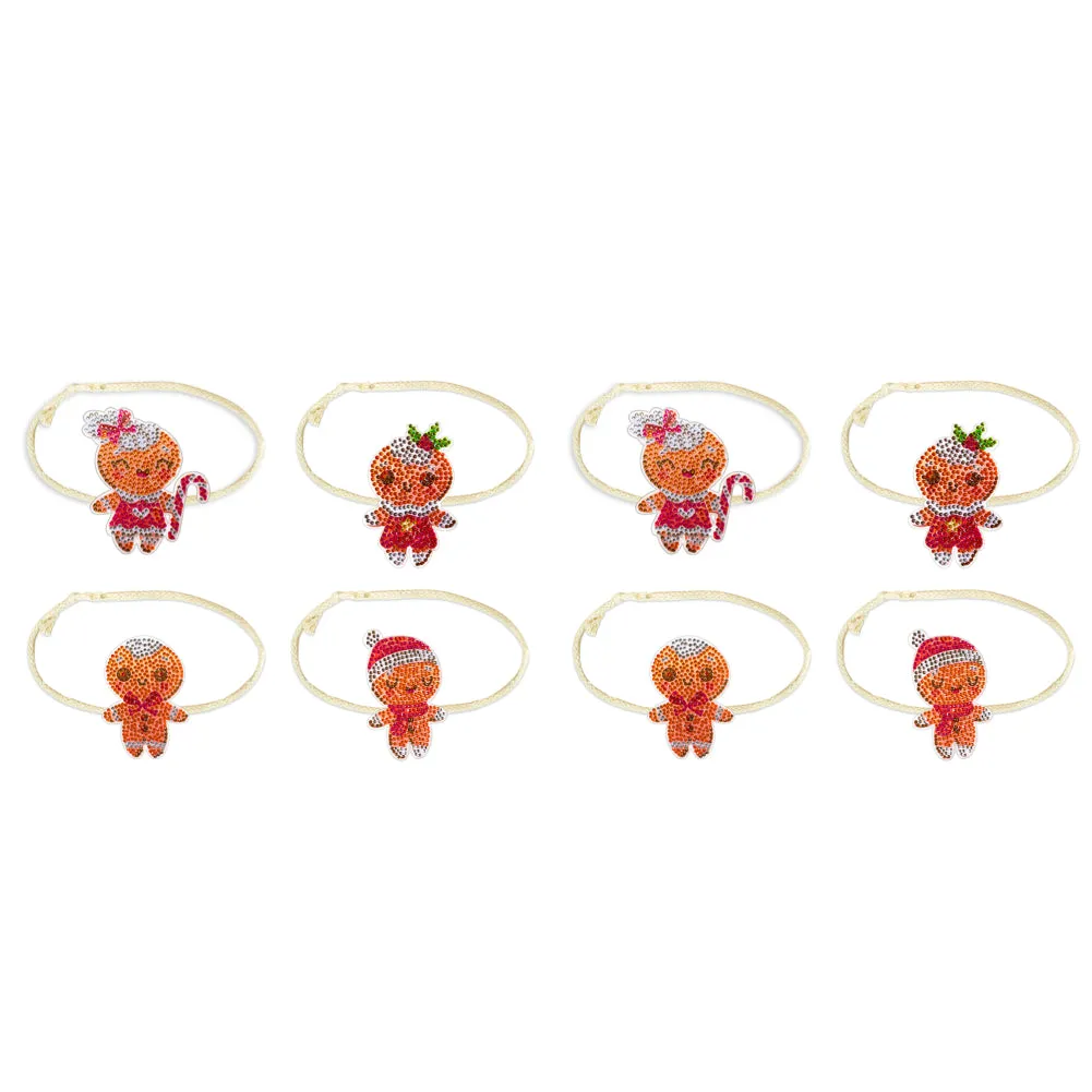 4PCS Diamond Painting Xmas Hanging Ornament Drapes Rope (Gingerbread Man #1)