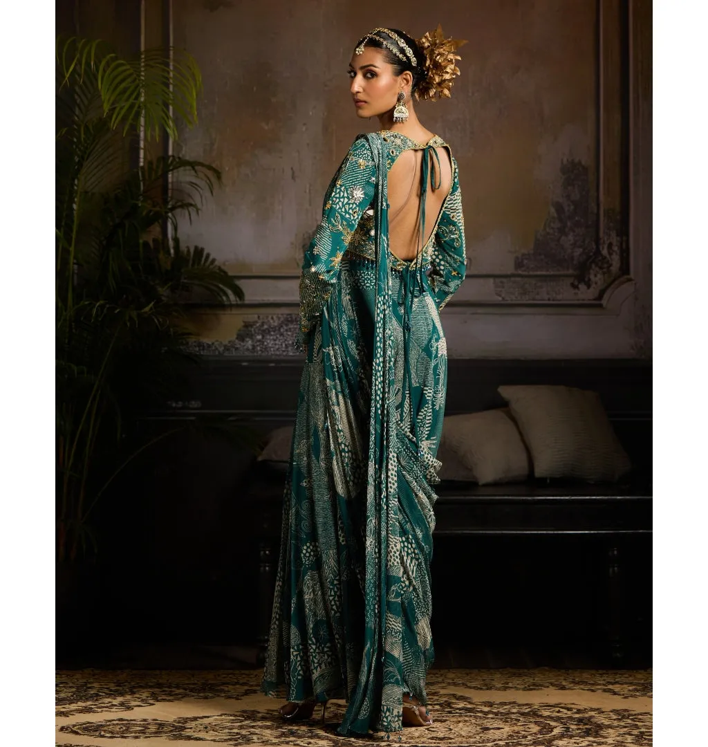 Aqua Essence Pant Sari Set