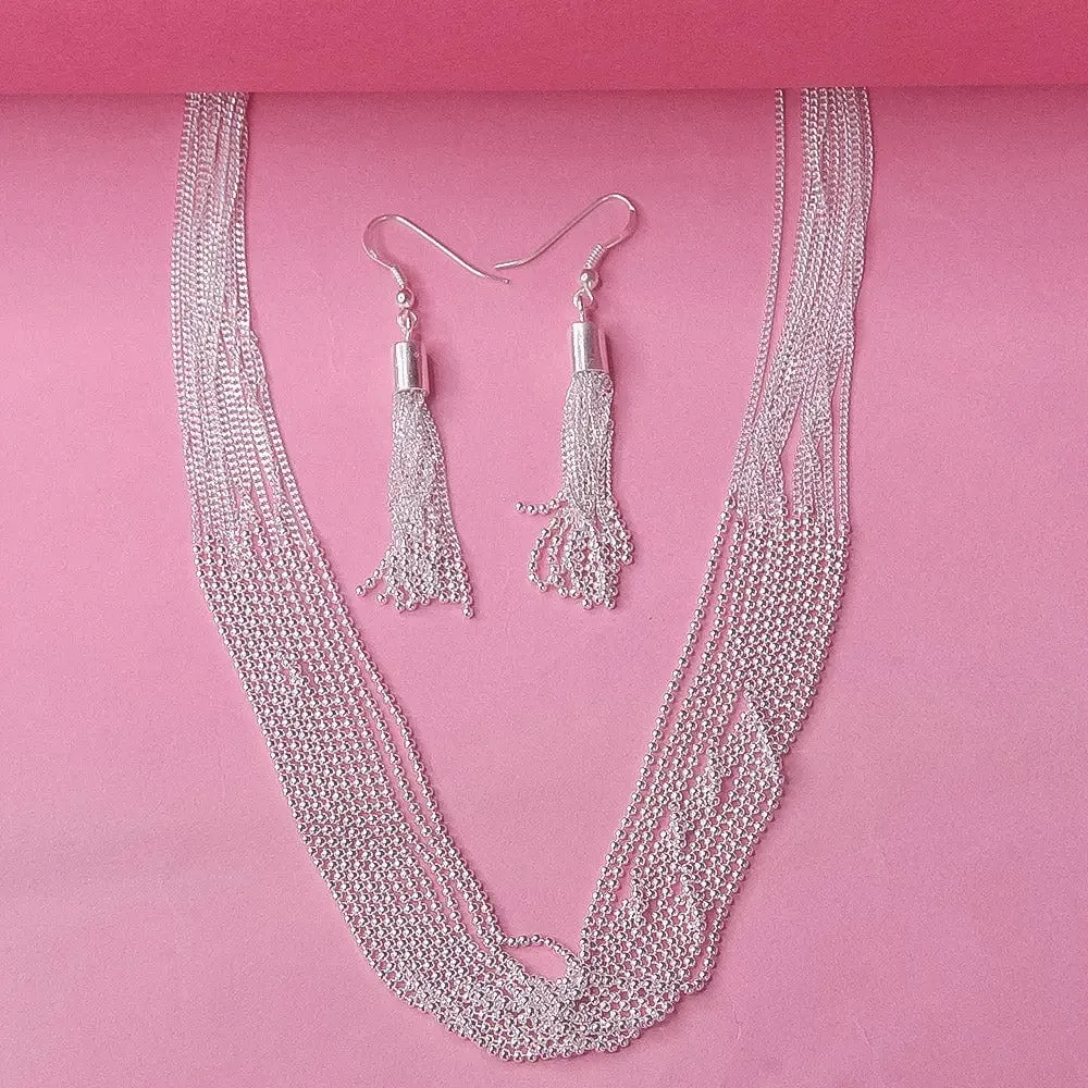 CHAIN BUNCH SILVER 92.5 NECKLACE