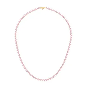 Exclusive MBAB x Adina Reyter Pink Sapphire Cluster Riviera Tennis Necklace
