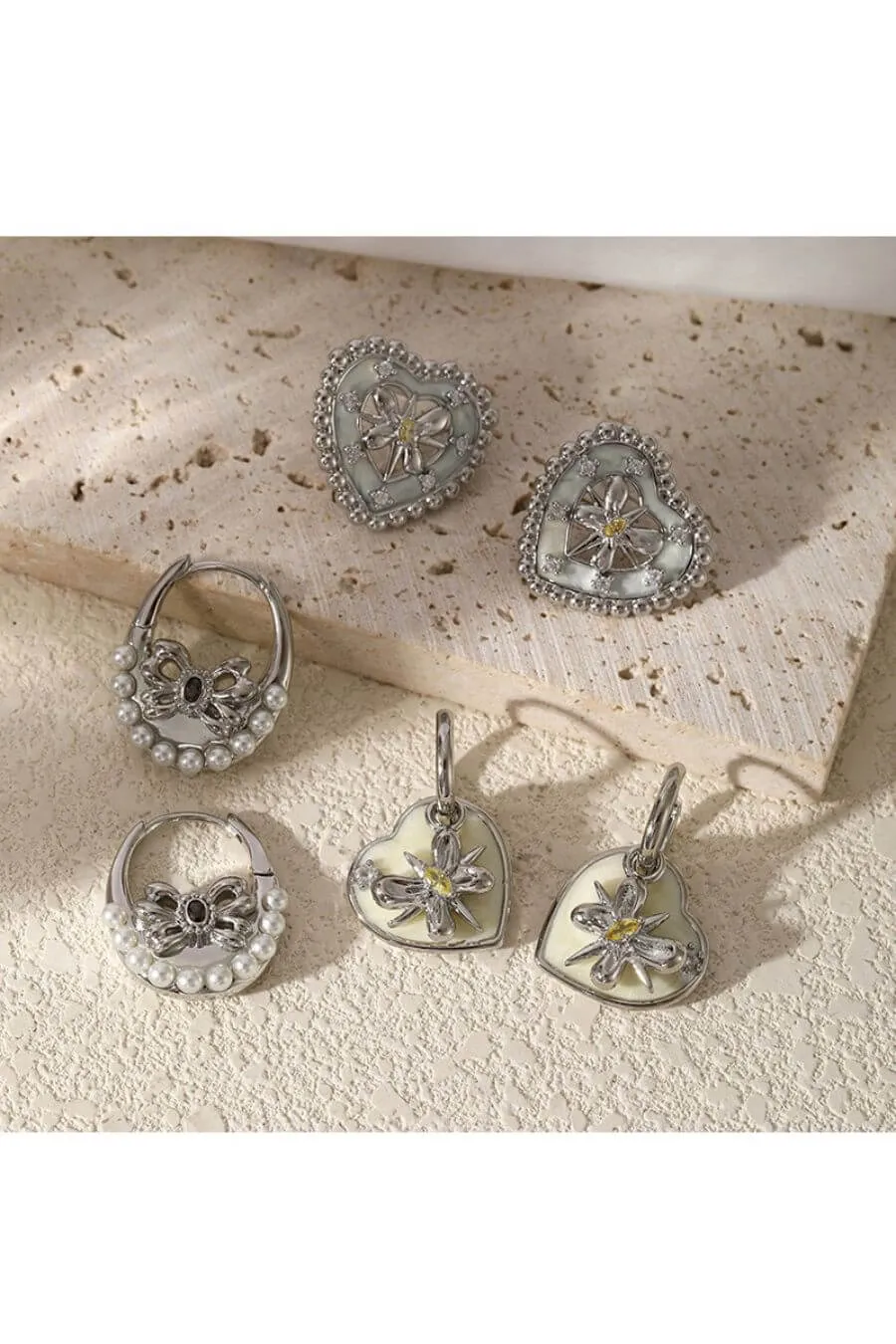 Freya Heart Studs
