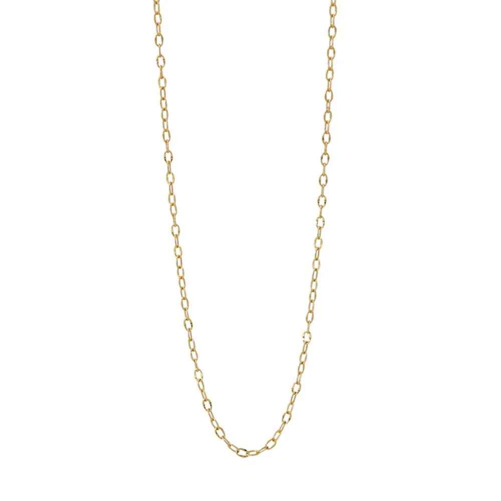 Gold Tone Cable Chain Necklace