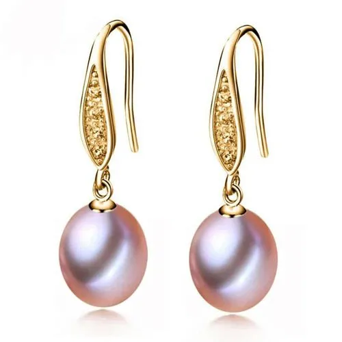 Golden Pearl Drops with Diamond Sim Accents