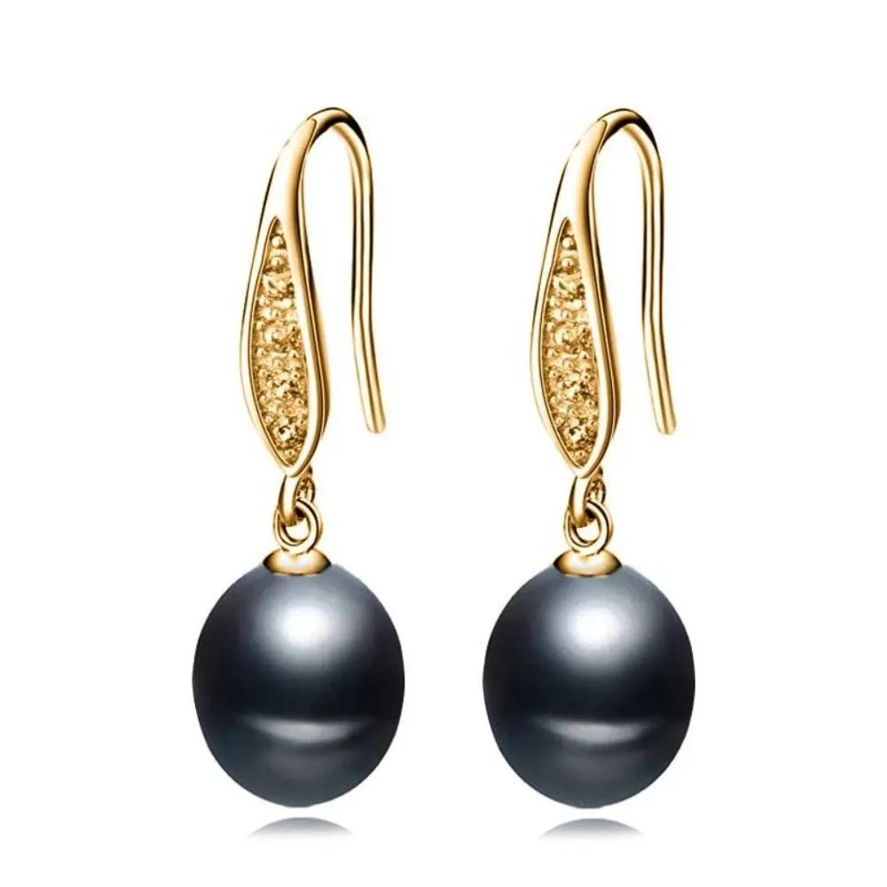 Golden Pearl Drops with Diamond Sim Accents
