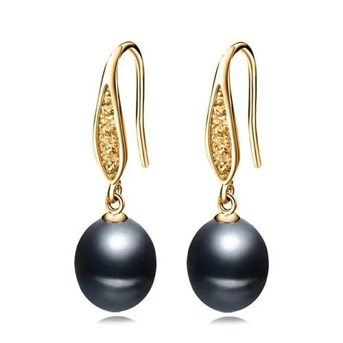 Golden Pearl Drops with Diamond Sim Accents