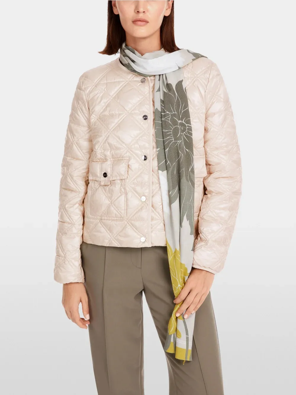 High Shine Quilted Jacket - Deep Pearl