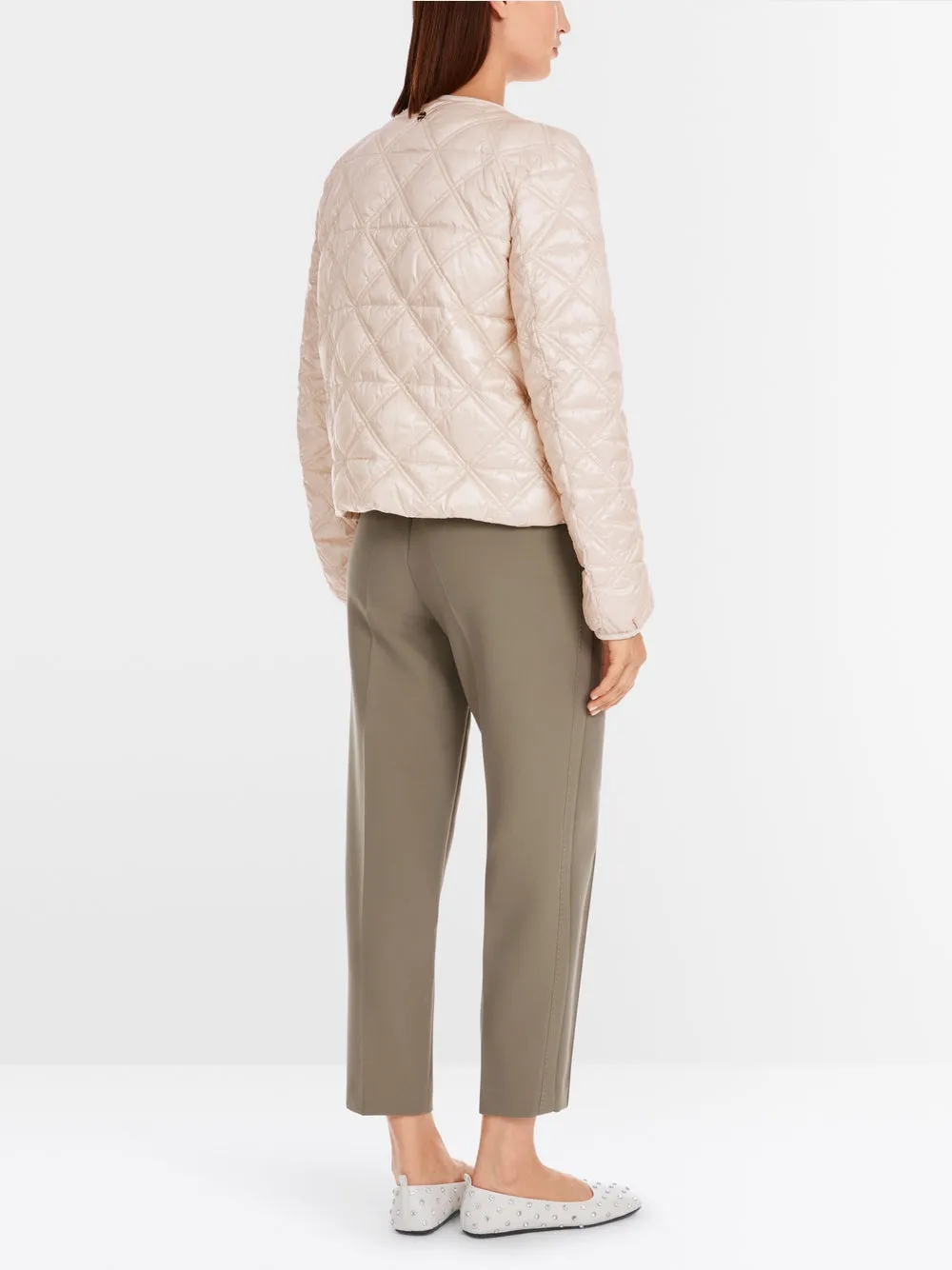 High Shine Quilted Jacket - Deep Pearl