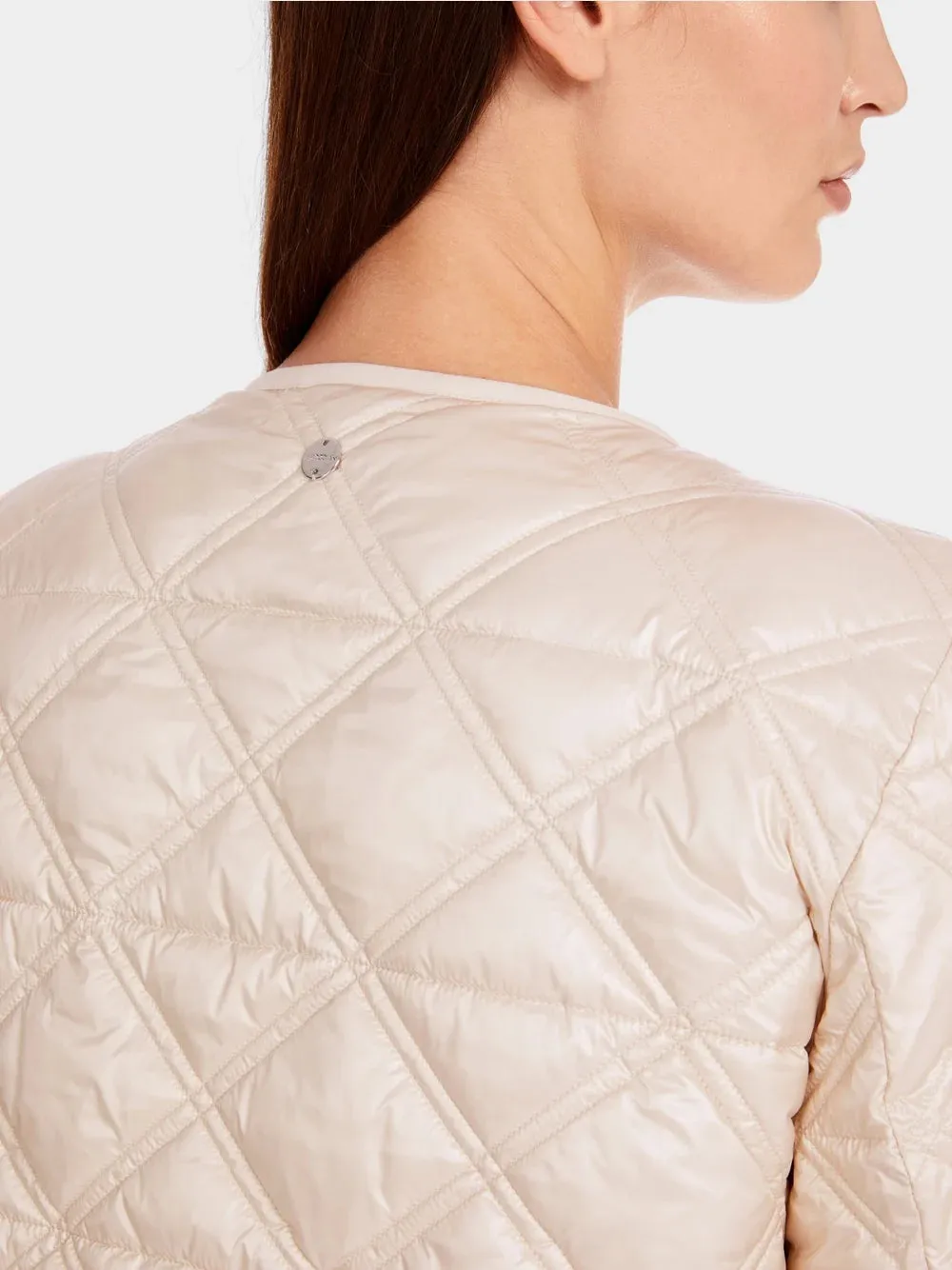 High Shine Quilted Jacket - Deep Pearl