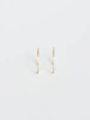 Large Diamond Hoops