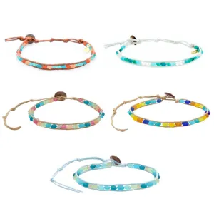 Lotus & Luna Sea Glass Anklets