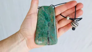 Mayan Green Jade Pendant. Hand-Carved Adze. Guatemala. 0734