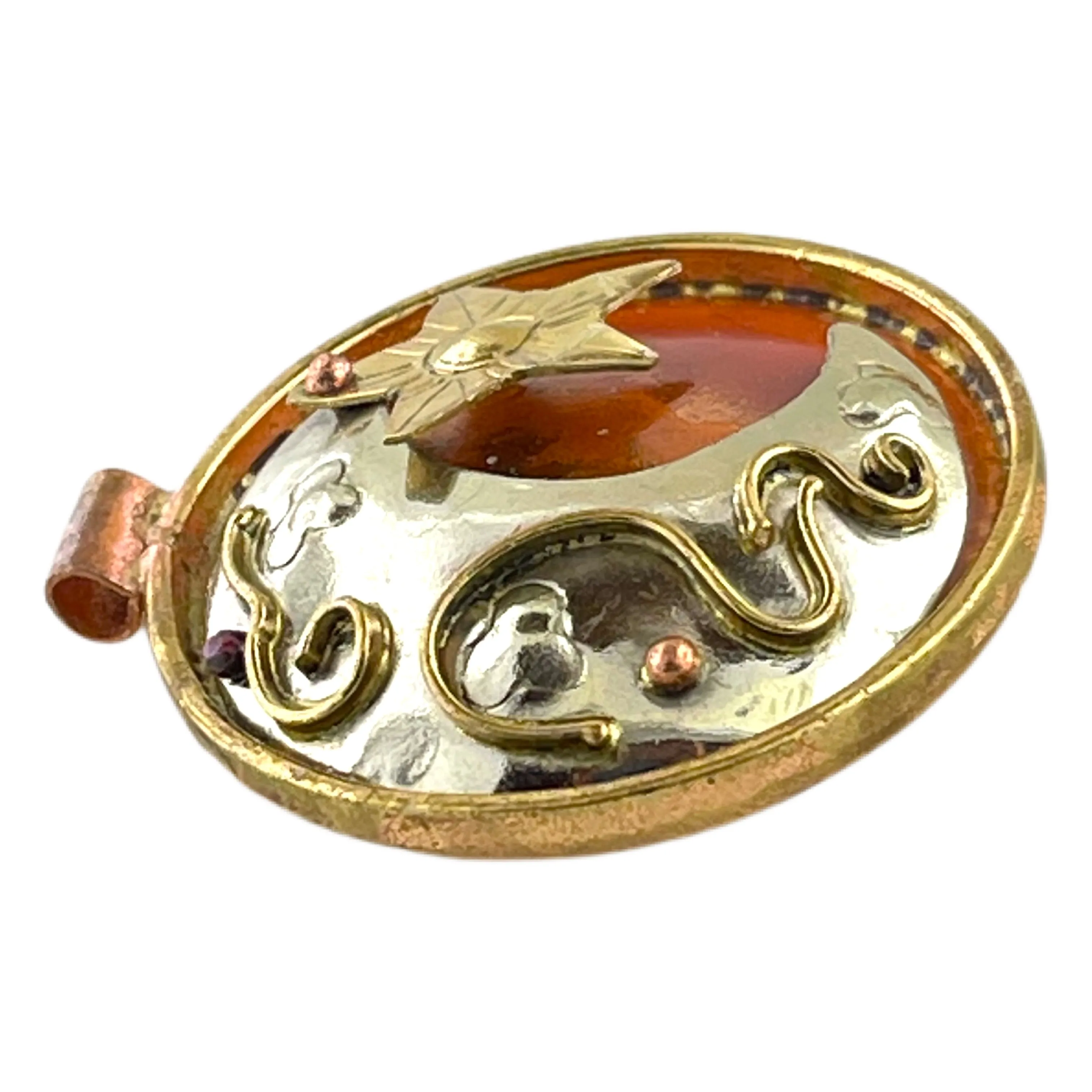 Mixed Metal Eclipse Pendant
