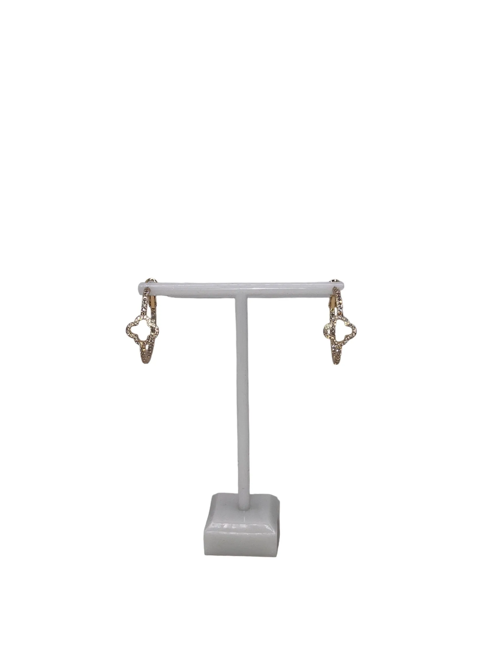 Open CZ Clover Hoops 1 1/4"