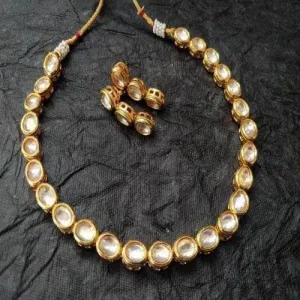 Oval Shape One Line Necklace