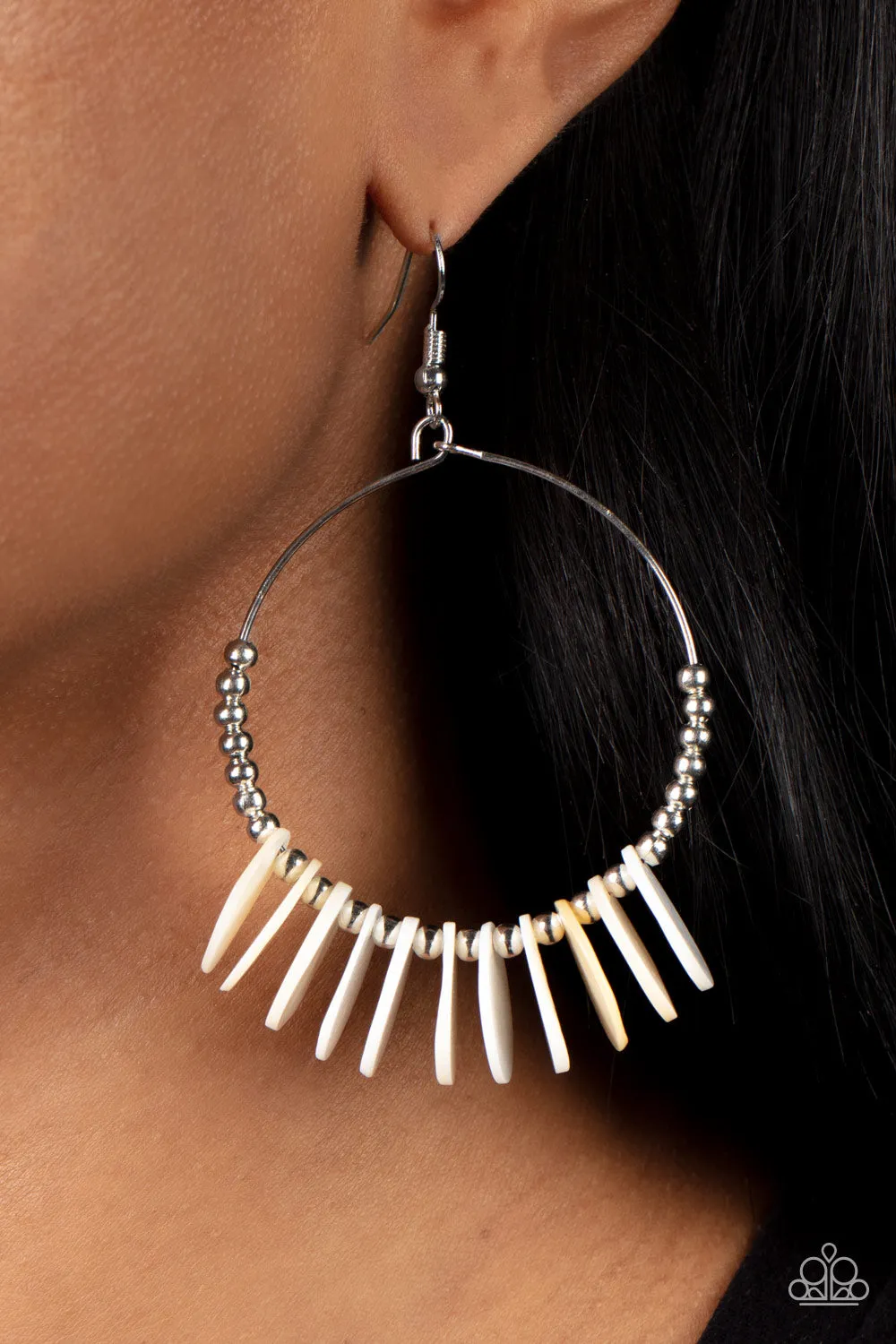 PAPARAZZI Caribbean Cocktail - White EARRINGS