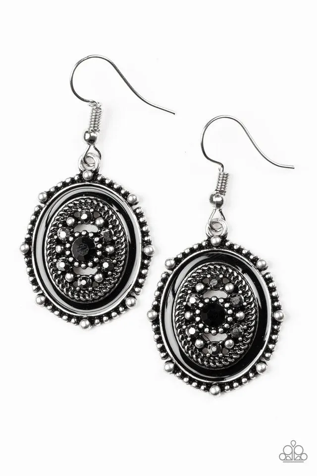 Paparazzi Earring ~ Picture of WEALTH - Black