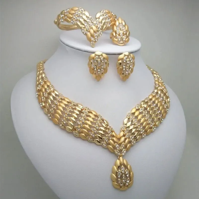 Regal African Beads Set - Stunning Bridal Jewelry Sets and Wedding Accessories