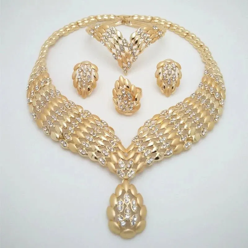 Regal African Beads Set - Stunning Bridal Jewelry Sets and Wedding Accessories