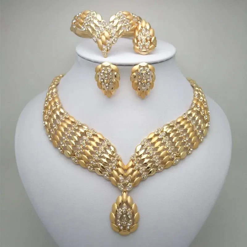Regal African Beads Set - Stunning Bridal Jewelry Sets and Wedding Accessories