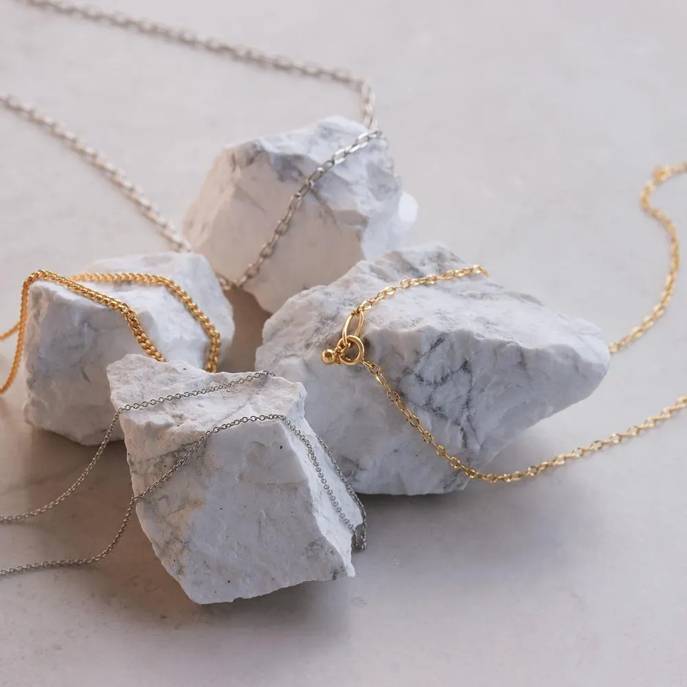 Silver Tone Cable Chain Necklace
