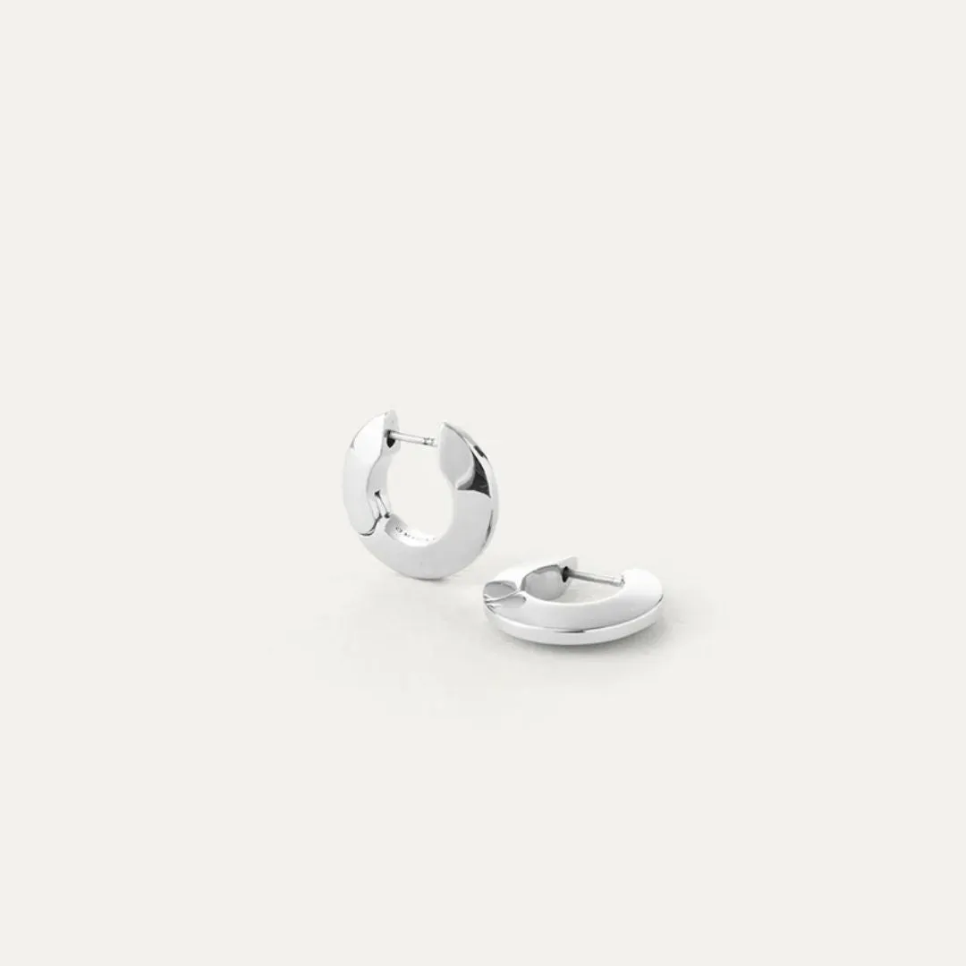 Toni Hinged Hoops Small (Silver)